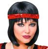 Stirnband 20ies mit Pailletten-rot - Beispielbild