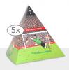 Tischdeko Fußball-Pyramide 13,5 cm 5er Pack - Fläche 1