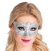Venezianische Augenmaske "Glamour Deluxe" - Silber