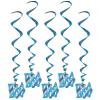 Wirbel-Deckenhänger "Baby-Glück" 5er Pack 102 cm blau