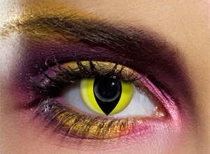 Gelb-schwarze Kontaktlinsen
